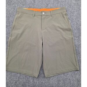 Macade Golf Men's Khaki Tan Four Way Stretch Shorts - Slim-Fit - 32R